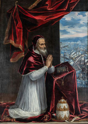 Pope Pius V, who called Europe to prayer before the Battle of Lepanto