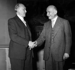 Robert Schuman and Konrad Adenauer